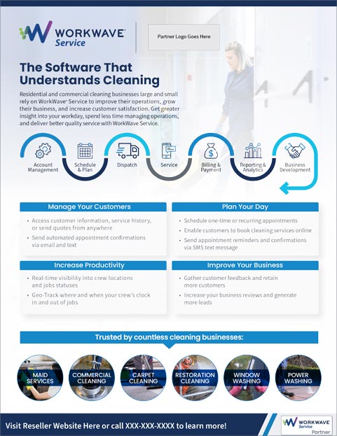 WorkWave Service cleaning sell sheet asset